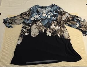 Style & Co Women's Blouse Multicolor 3/4 Sleeve Size XL